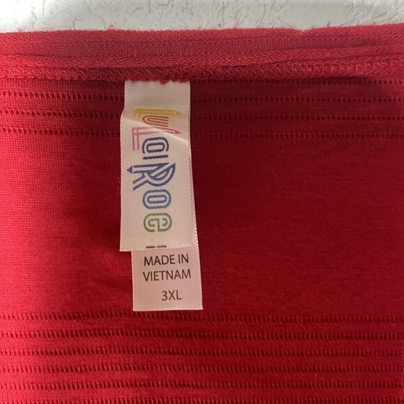 LuLaRoe Simply Comfortable Top Womens 3XL Red Long Sleeve Pullover‎ Sweater - Picture 2 of 9